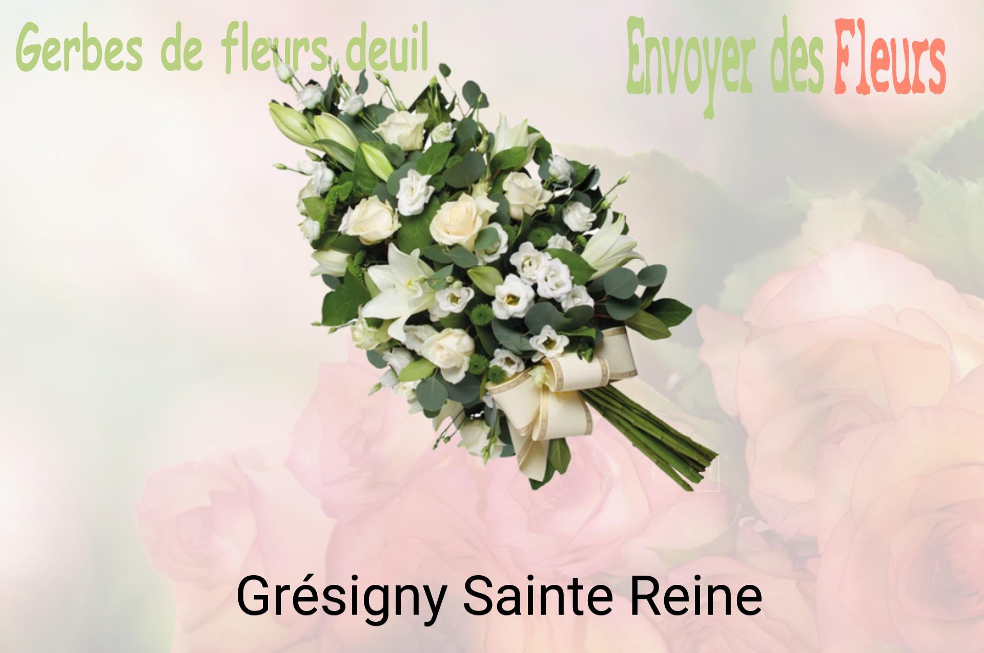 Gerbe de fleurs de deuil livrée à Grésigny-Sainte-Reine